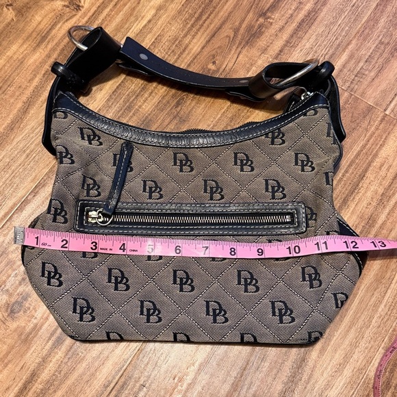 Dooney & bourke women’s purse shoulder bag Vintage logo black tan classic - Picture 10 of 12